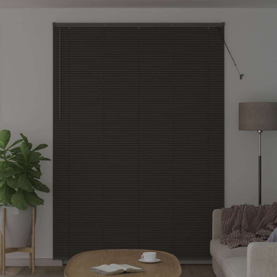 Raam Blind met gordijnen Anders Donkergrijs 155 x 220 cm Aluminium