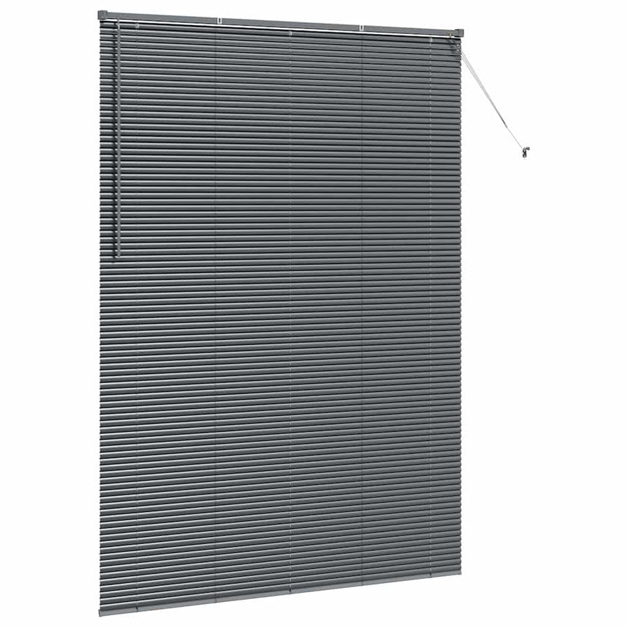 Raam Blind met gordijnen Anders Donkergrijs 155 x 220 cm Aluminium
