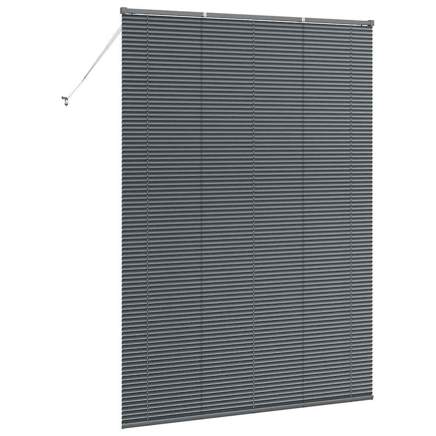 Raam Blind met gordijnen Anders Donkergrijs 155 x 220 cm Aluminium