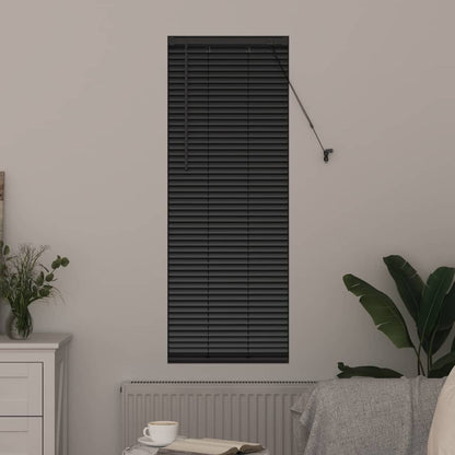 Raam Blind met gordijnen Anders Zwart 80 x 130 cm Aluminium