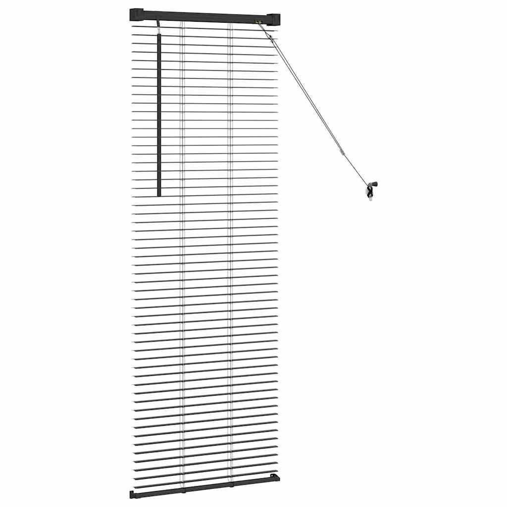 Raam Blind met gordijnen Anders Zwart 80 x 130 cm Aluminium