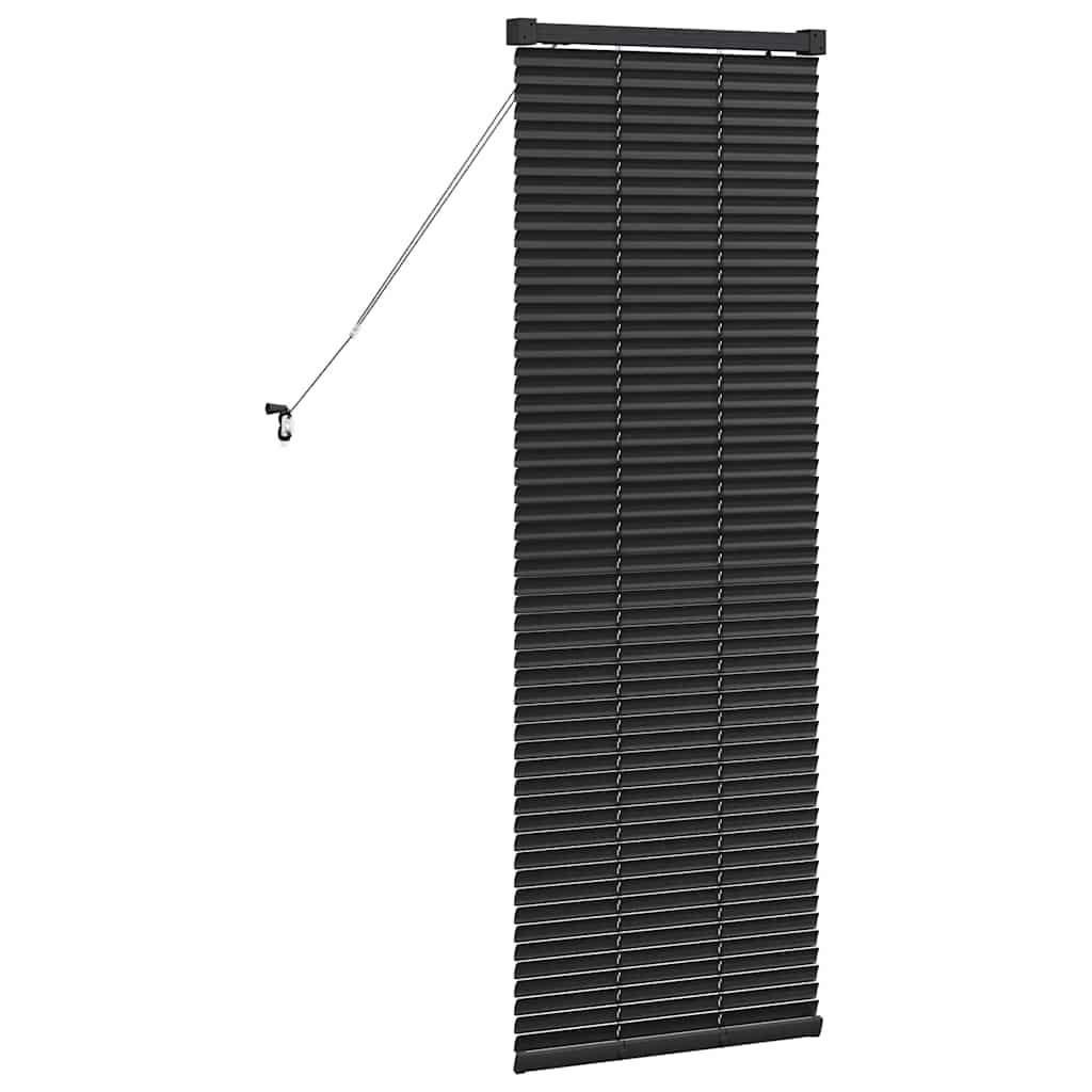 Raam Blind met gordijnen Anders Zwart 80 x 130 cm Aluminium