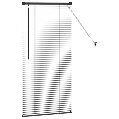 Raam Blind met gordijnen Anders Zwart 60 x 130 cm Aluminium