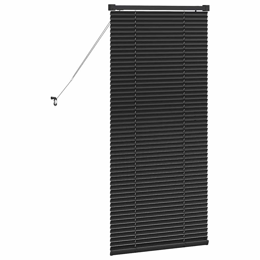 Raam Blind met gordijnen Anders Zwart 60 x 130 cm Aluminium
