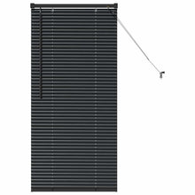 Raam Blind met gordijnen Anders Zwart 60 x 130 cm Aluminium