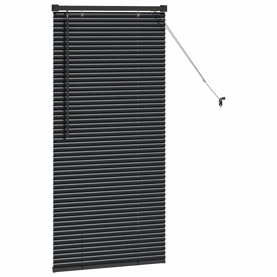 Raam Blind met gordijnen Anders Zwart 80 x 130 cm Aluminium