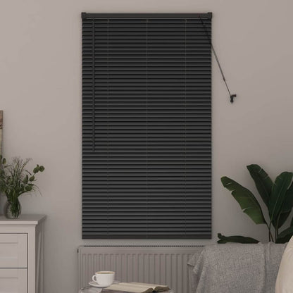 Raam Blind met gordijnen Anders Zwart 80 x 130 cm Aluminium