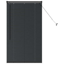 Raam Blind met gordijnen Anders Zwart 80 x 130 cm Aluminium