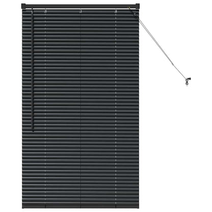 Raam Blind met gordijnen Anders Zwart 80 x 130 cm Aluminium
