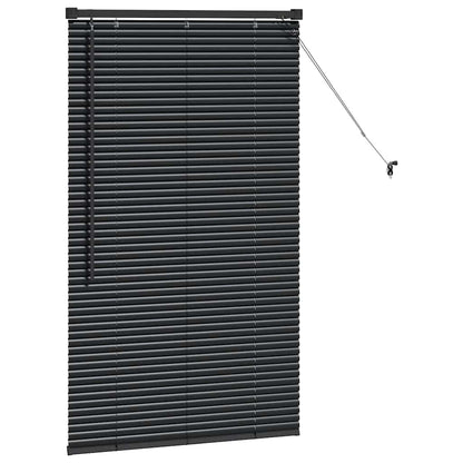 Raam Blind met gordijnen Anders Zwart 80 x 130 cm Aluminium