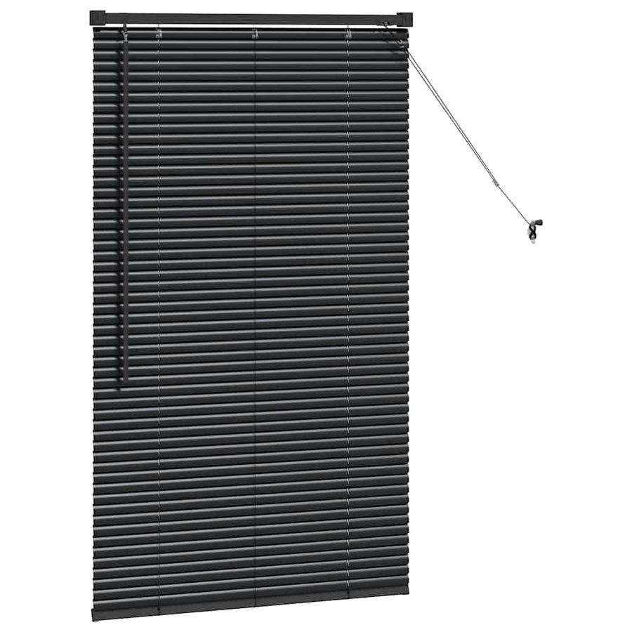 Raam Blind met gordijnen Anders Zwart 80 x 130 cm Aluminium