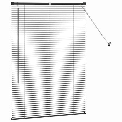 Raam Blind met gordijnen Anders Zwart 80 x 130 cm Aluminium