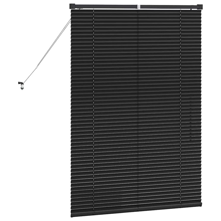 Raam Blind met gordijnen Anders Zwart 80 x 130 cm Aluminium