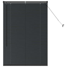 Raam Blind met gordijnen Anders Zwart 80 x 130 cm Aluminium