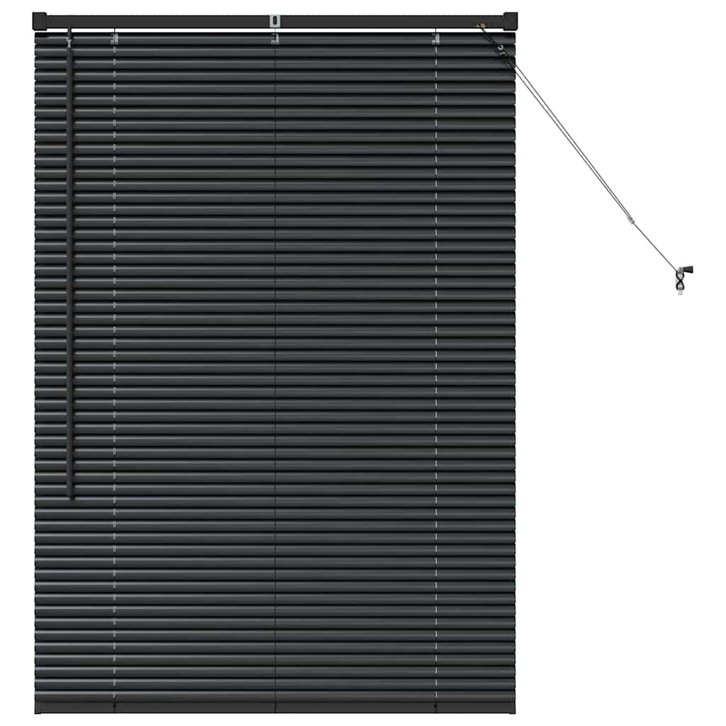 Raam Blind met gordijnen Anders Zwart 80 x 130 cm Aluminium