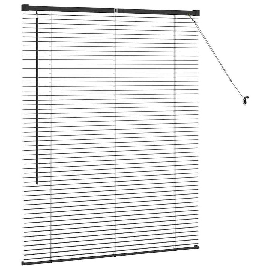 Raam Blind met gordijnen Anders Zwart 100 x 130 cm Aluminium