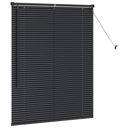 Raam Blind met gordijnen Anders Zwart 105 x 130 cm Aluminium