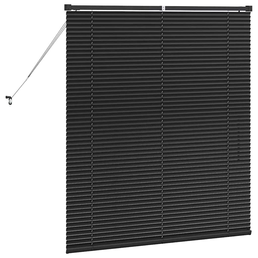 Raam Blind met gordijnen Anders Zwart 110 x 130 cm Aluminium