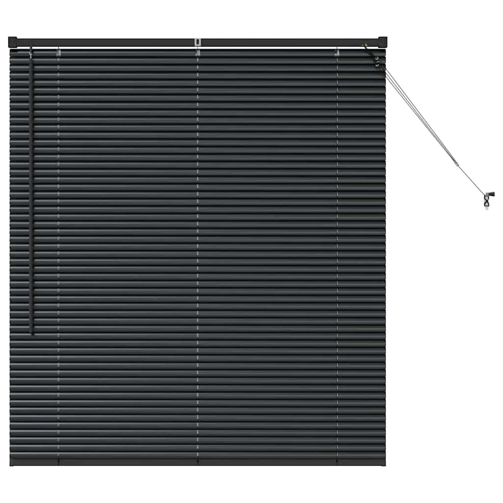 Raam Blind met gordijnen Anders Zwart 110 x 130 cm Aluminium