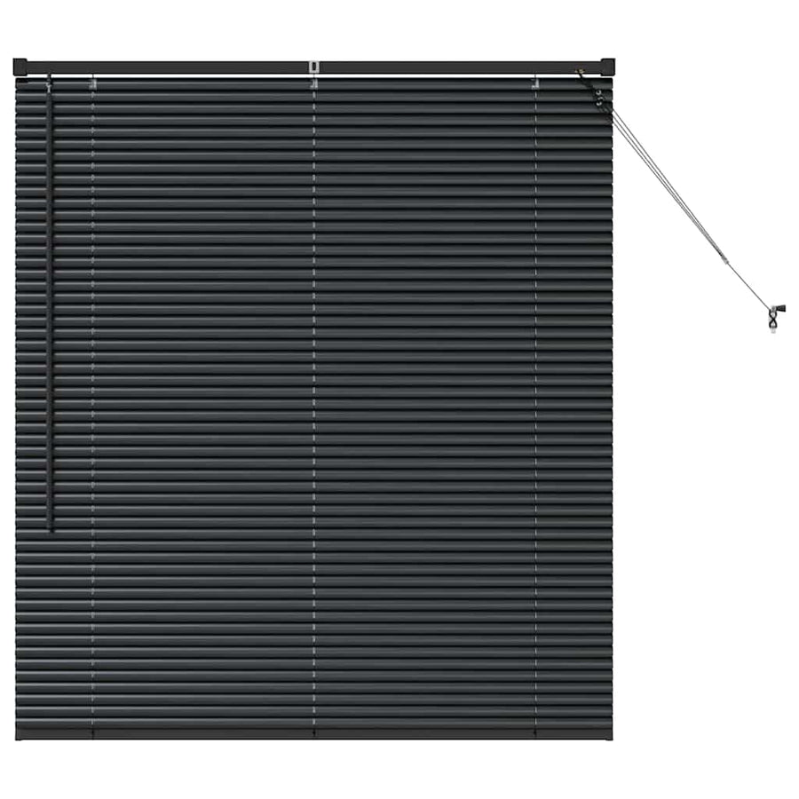 Raam Blind met gordijnen Anders Zwart 110 x 130 cm Aluminium