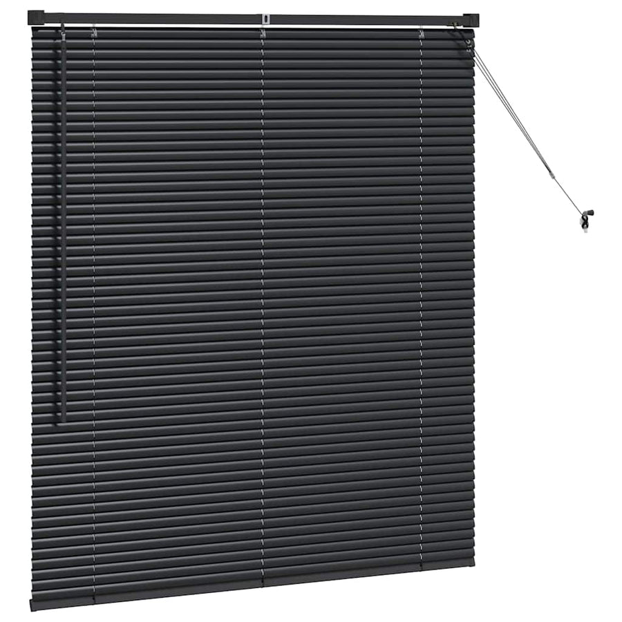 Raam Blind met gordijnen Anders Zwart 80 x 130 cm Aluminium