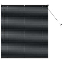 Raam Blind met gordijnen Anders Zwart 80 x 130 cm Aluminium