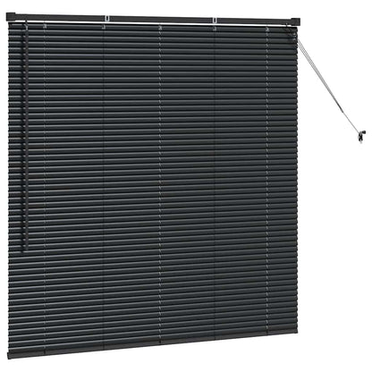 Raam Blind met gordijnen Anders Zwart 80 x 130 cm Aluminium