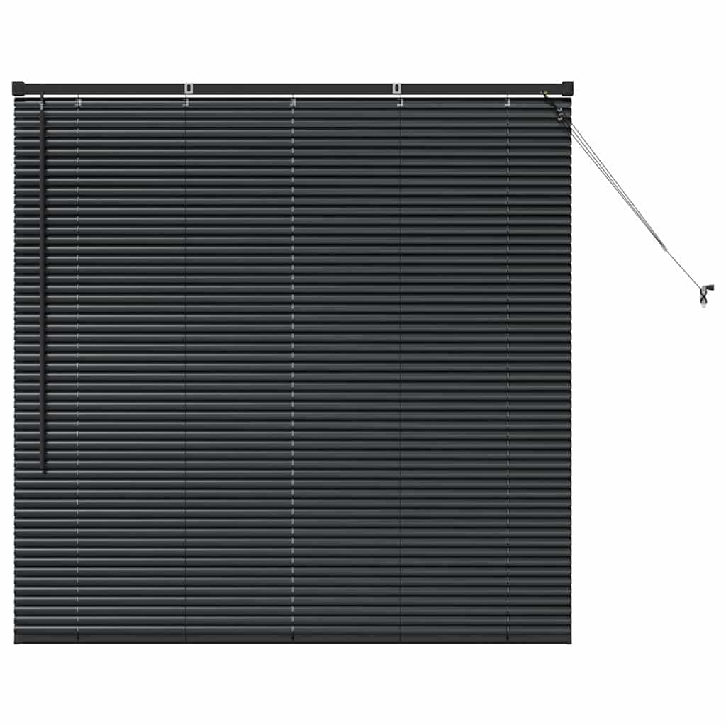 Raam Blind met gordijnen Anders Zwart 80 x 130 cm Aluminium