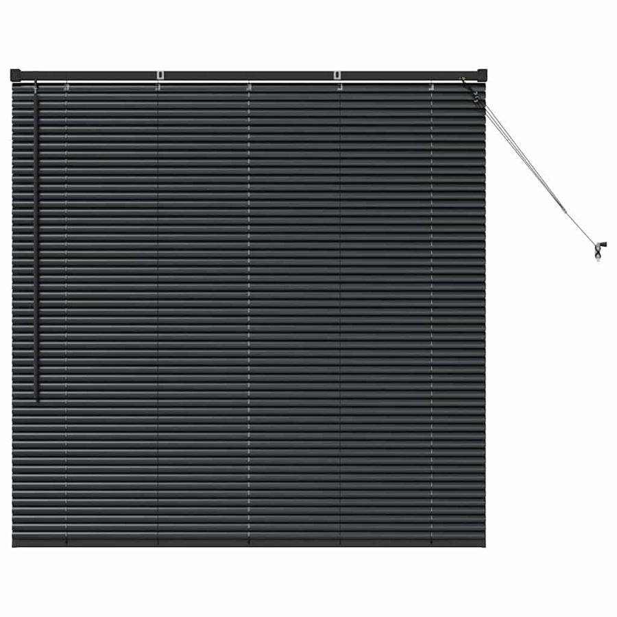 Raam Blind met gordijnen Anders Zwart 80 x 130 cm Aluminium