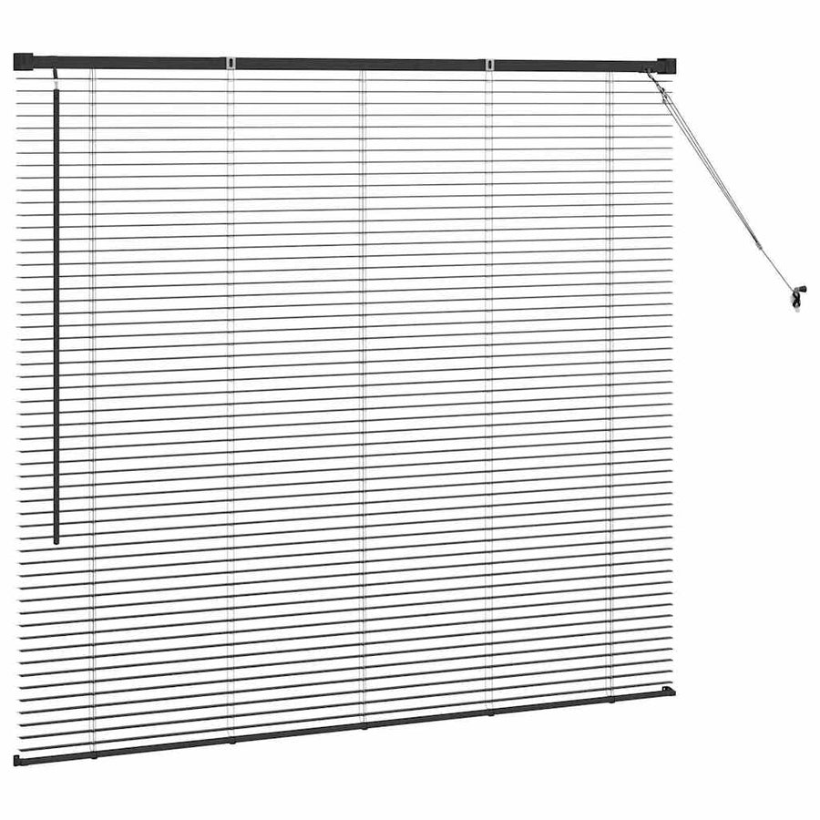 Raam Blind met gordijnen Anders Zwart 80 x 130 cm Aluminium