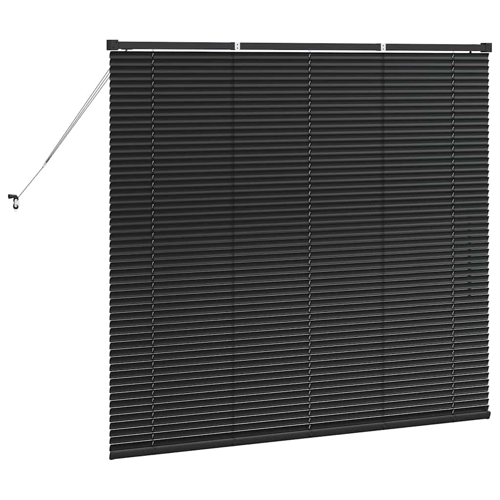 Raam Blind met gordijnen Anders Zwart 80 x 130 cm Aluminium