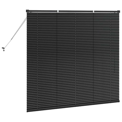 Raam Blind met gordijnen Anders Zwart 80 x 130 cm Aluminium
