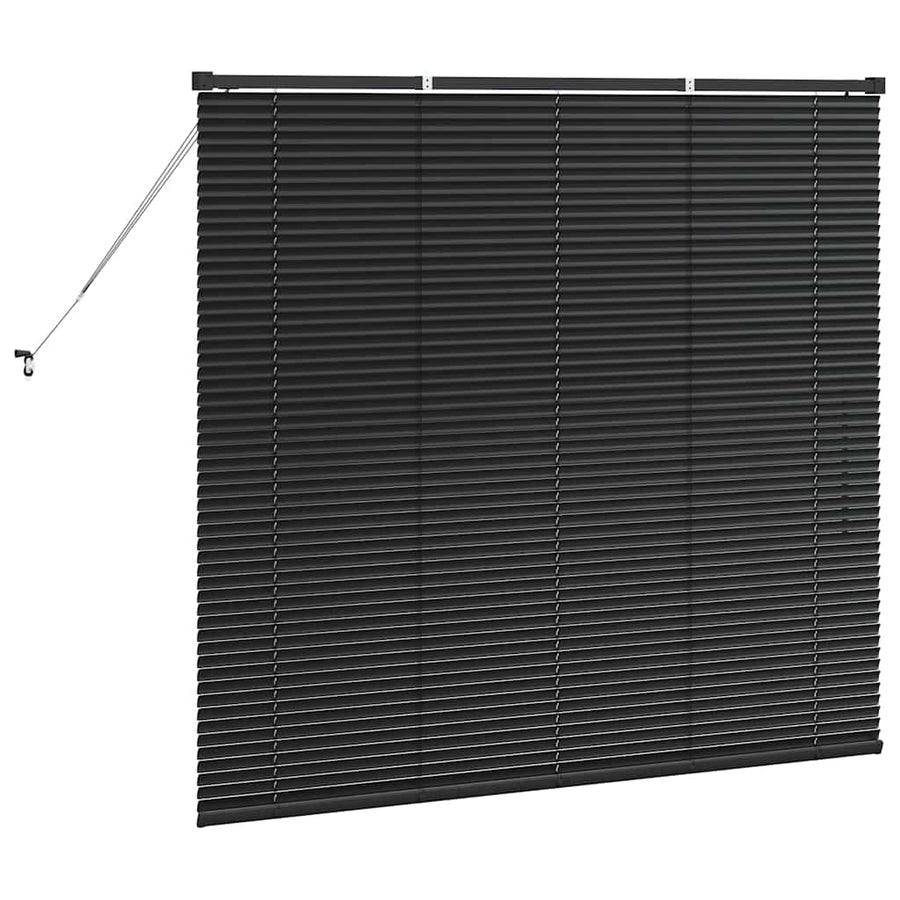 Raam Blind met gordijnen Anders Zwart 80 x 130 cm Aluminium