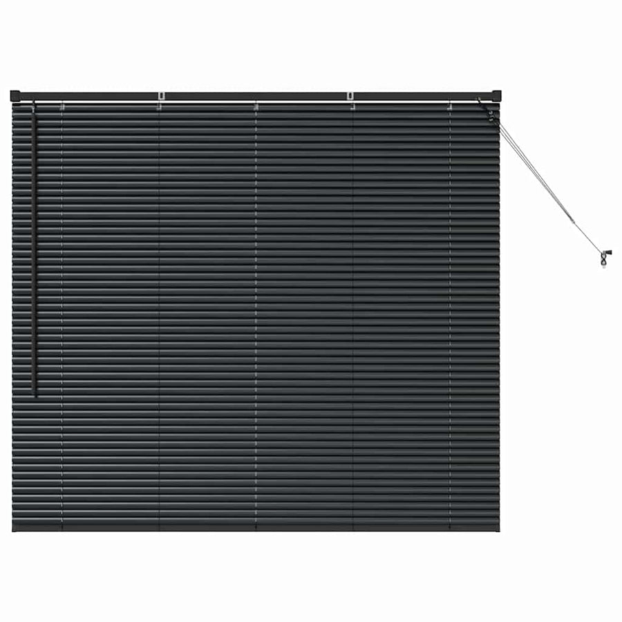 Raam Blind met gordijnen Anders Zwart 80 x 130 cm Aluminium