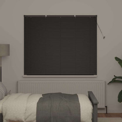 Raam Blind met gordijnen Anders Zwart 80 x 130 cm Aluminium
