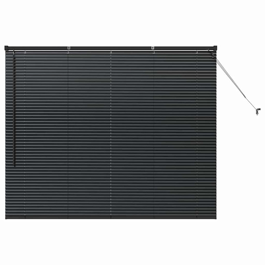 Raam Blind met gordijnen Anders Zwart 80 x 130 cm Aluminium