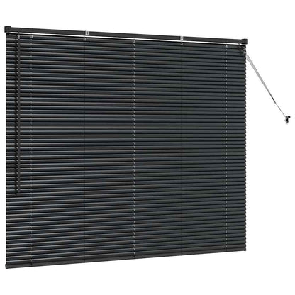 Raam Blind met gordijnen Anders Zwart 80 x 130 cm Aluminium