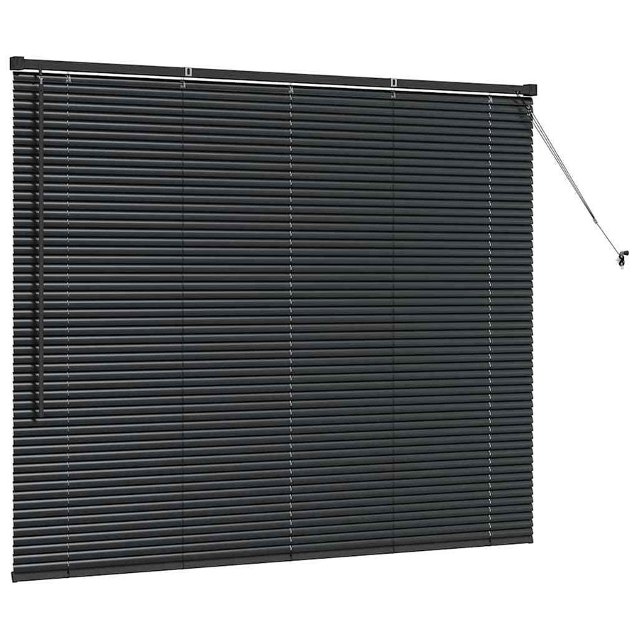 Raam Blind met gordijnen Anders Zwart 80 x 130 cm Aluminium