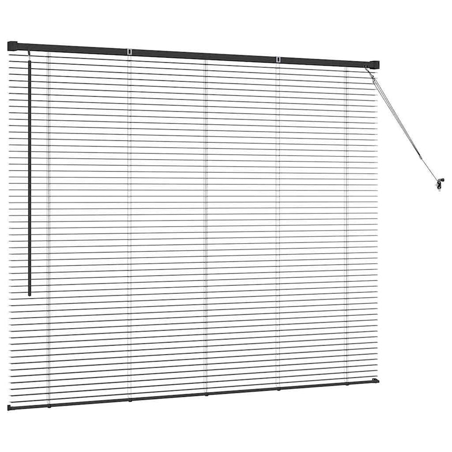 Raam Blind met gordijnen Anders Zwart 80 x 130 cm Aluminium