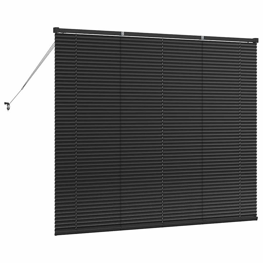 Raam Blind met gordijnen Anders Zwart 80 x 130 cm Aluminium