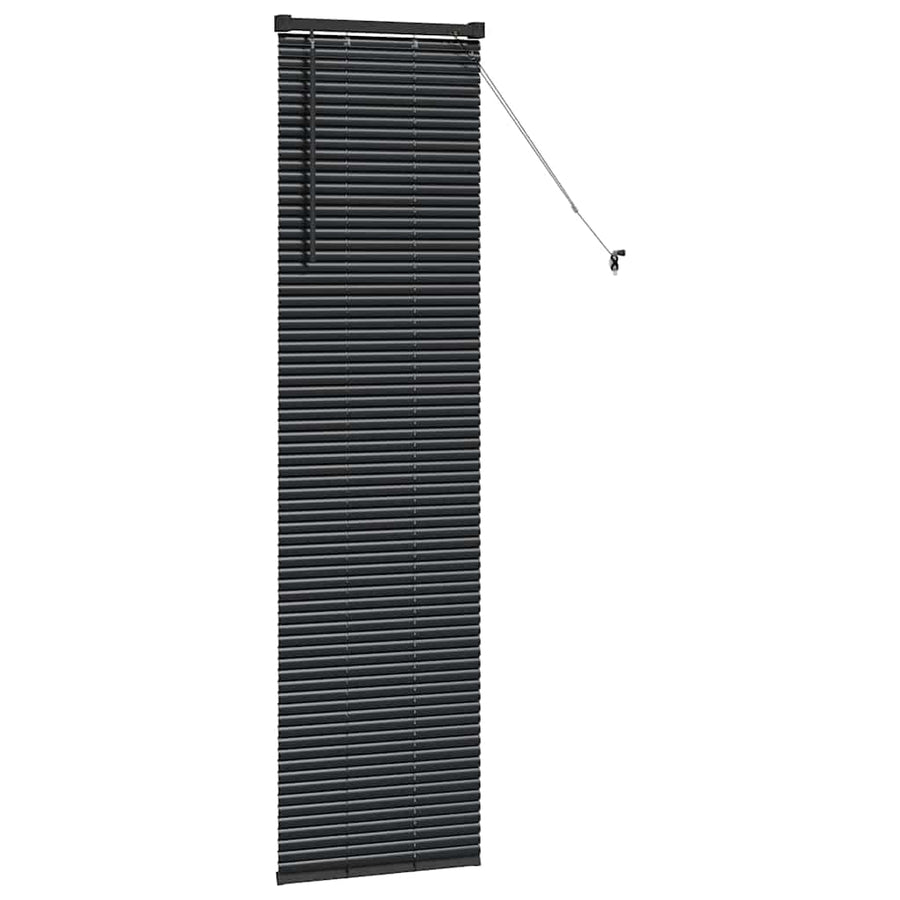 Raam Blind met gordijnen Anders Zwart 80 x 130 cm Aluminium