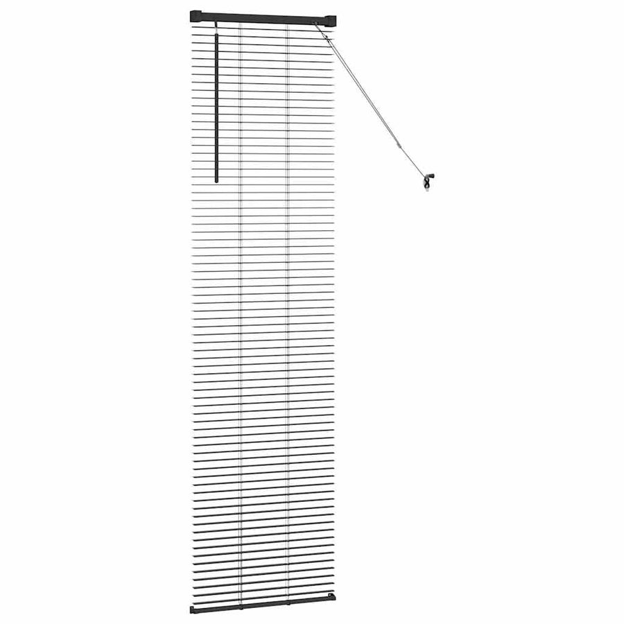 Raam Blind met gordijnen Anders Zwart 80 x 130 cm Aluminium