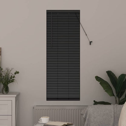 Raam Blind met gordijnen Anders Zwart 80 x 130 cm Aluminium