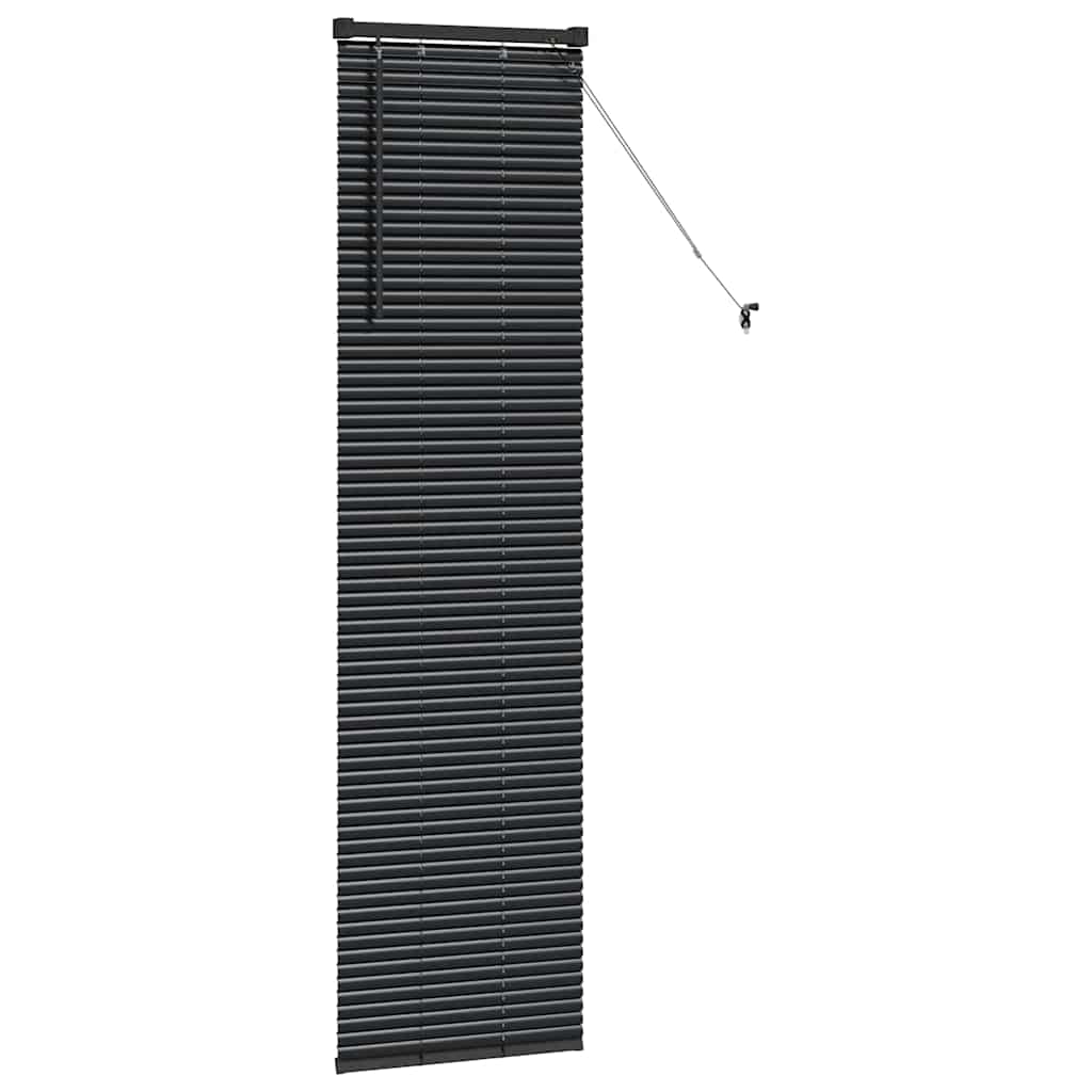 Raam Blind met gordijnen Anders Zwart 80 x 130 cm Aluminium