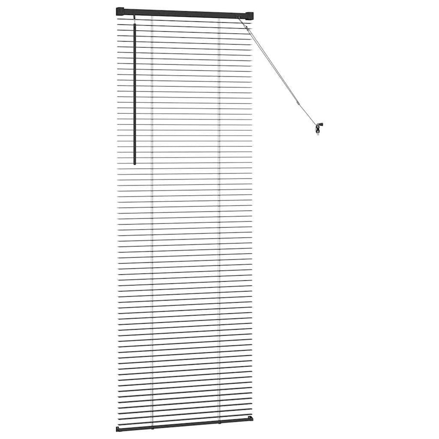 Raam Blind met gordijnen Anders Zwart 80 x 130 cm Aluminium