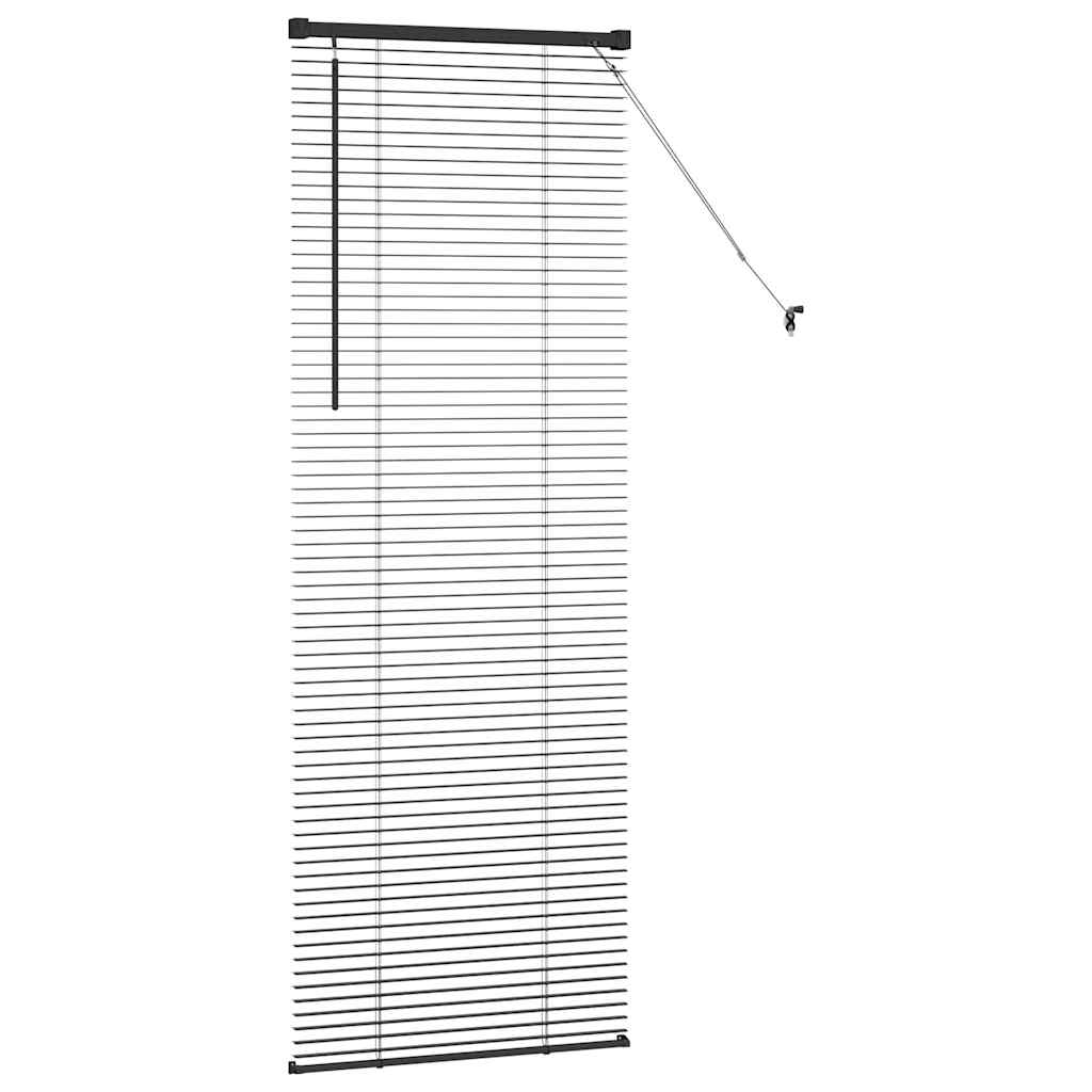 Raam Blind met gordijnen Anders Zwart 80 x 130 cm Aluminium