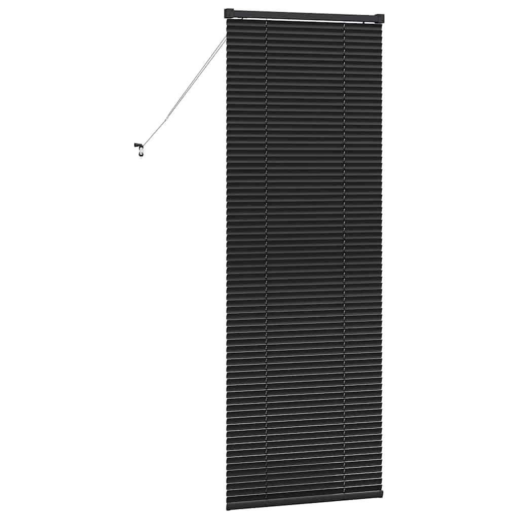 Raam Blind met gordijnen Anders Zwart 80 x 130 cm Aluminium