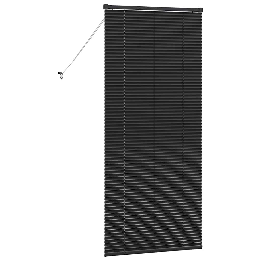 Raam Blind met gordijnen Anders Zwart 80 x 130 cm Aluminium