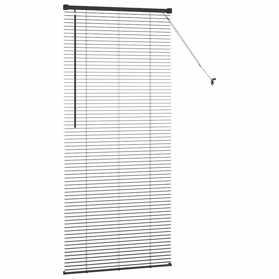 Raam Blind met gordijnen Anders Zwart 80 x 130 cm Aluminium