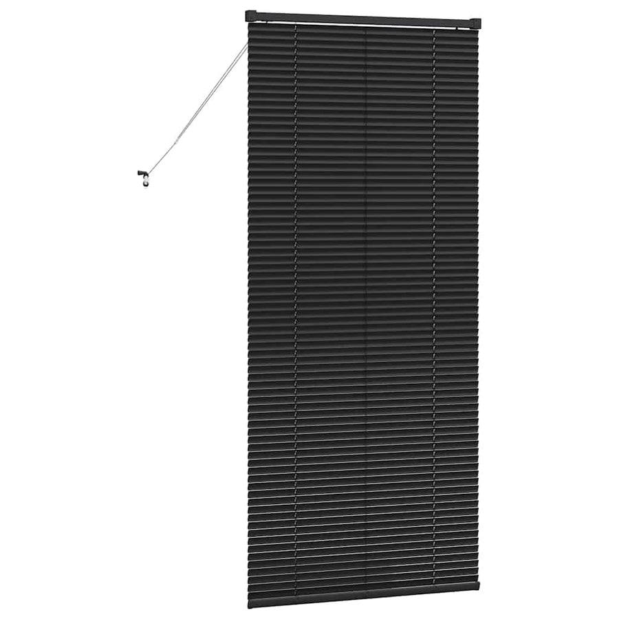 Raam Blind met gordijnen Anders Zwart 80 x 175 cm Aluminium